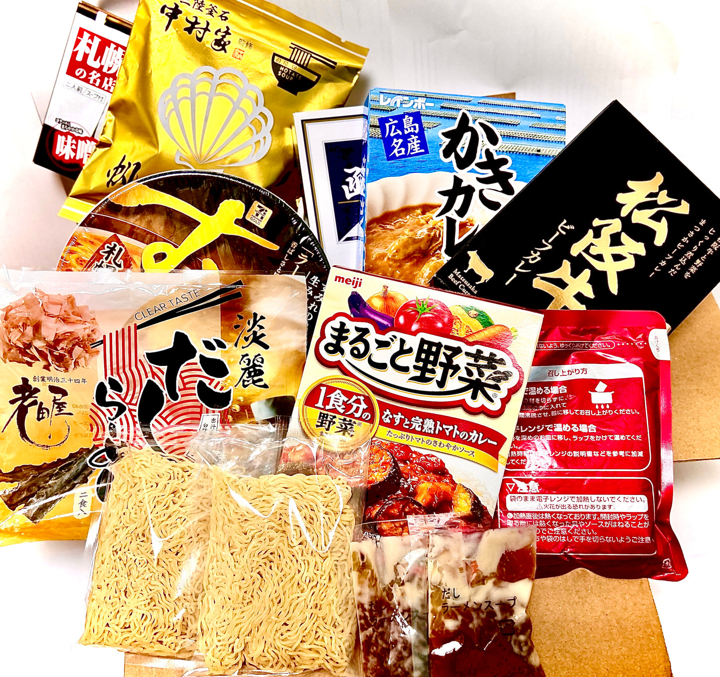 Curry & Ramen Assortment (4 of each, 8-10 Servings)